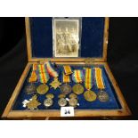 A Unique 1st World War, Family Medal Group, Comprising A Trio & Badge To 1408 PTE J. D Vickers,