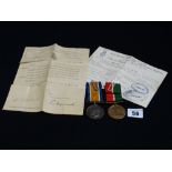 A 1st World War, War Medal & Mercantile Marine Medal to Seaman William Roberts Who Served on The