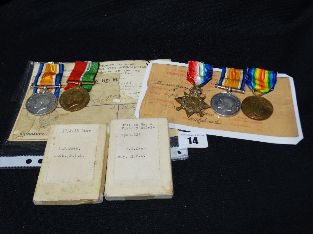 An Interesting 1st World War Group & Of Anglesey Interest, To Include A 1st World War Medal &