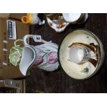 A Royal Doulton Series Ware Fruit Bowl Together with A Staffordshire Pottery Nursery Mug Etc (4)