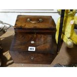 Two 19th Century Mahogany And Rosewood Tea Caddies