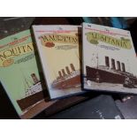 4 Large Format Books Relating To The Titanic, Lusitania Etc
