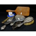A Selection of Mixed Dressing Table, Mirrors and Brushes, Including Some Silver