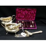 A Parcel of Mixed Silver to Include A Pipe Stand, Cream and Sugar Bowl Etc (Qty)