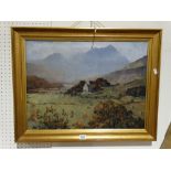 Harry Hughes Williams - Oil On Canvas Titled ‘Snowdon From Capel Curig’, Signed 17 X 23 Inches