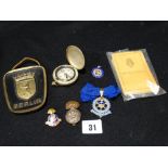 A Parcel of Mixed Militaria & Ephemera, To Include A 1st World War Pocket Compass, Royal Welsh