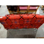 A Red Ground Welsh Woollen Blanket