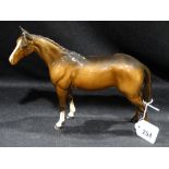 A Beswick Model Bois Roussel Race Horse, Second Version Brown Gloss