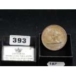 A Lord Nelson Commemorative Medal Struck from Flagship Copper