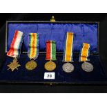 A Group of Five 1st World War Medals, To Cabin Boy Alfred F. Aston Mfa, of 9 High Terrace,