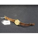 An 18ct Gold Encased Schaffhausen Wrist Watch