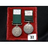Two Volunteer Long Service & Good Conduct Medals to John Evans & Pte Roberts 2286 Both 1st Volunteer