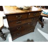 A 19th Century Mahogany Chest Of Two Short and Three Long Drawers