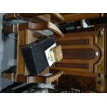 A Panelled Oak Memorial Elbow Chair with Brass Plaque for Evan Wynne Owen, Llithfaen Together With