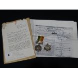A Kings South Africa Medal with Two Bars (1901 & 1902) Awarded To 3642 Pte H. Roberts, Liverpool