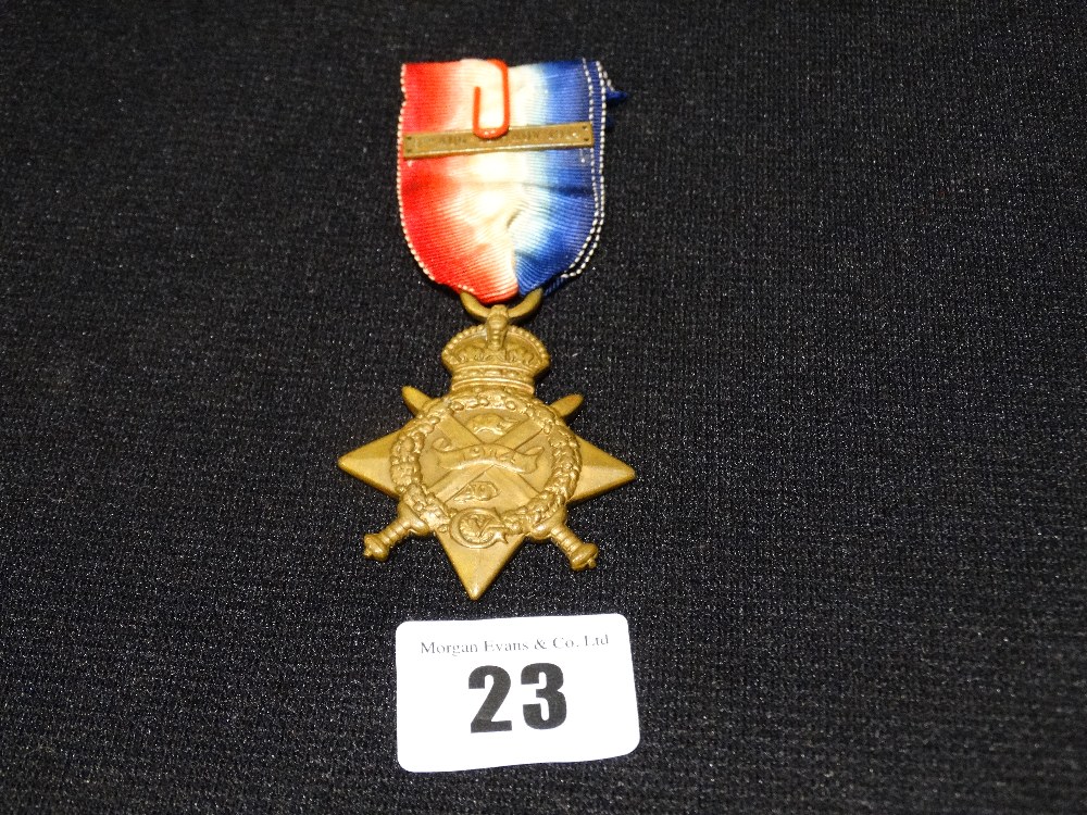 A 1914 Star & Bar To 10485 Johnsbury, 1st Royal Welsh Fusiliers With Photocopy Paperwork