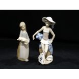 2 Lladro Porcelain Figures of Children