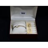 A Boxed 9ct Gold Encased Royale Ladies Wrist Watch