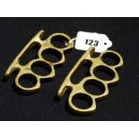 Two Sets of Vintage Brass Knuckle Dusters