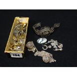 A Small Quantity Of Silver Jewellery, Together With A Quantity Of Mixed Cufflinks Etc