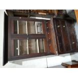 An Antique Oak & Mahogany Welsh Bookcase Cupboard, The Upper Portion Having Three Drawers Below Two