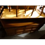 A Mid 20th Century Oak Finish Two Door Lounge Cabinet