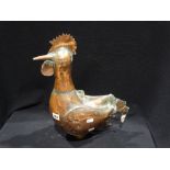 An Antique Cut Sheet Copper Cockerel Weather Vane, 16" High. Lacking Tail Feathers, Having Been