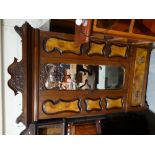 An Early 20th Century Bedroom Suite Of Mirrored Wardrobe, Marble Top & Tile Back Wash Stand &