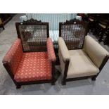 A Pair Of Early 20th Century Bergere Armchairs