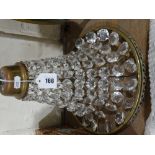 A Glass Drop Lustre Hanging Light Fitting