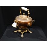 A 19th Century Copper Spirit Kettle & Stand