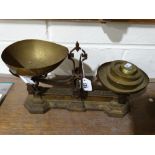 A Vintage Avery Kitchen Scale & Weights