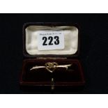 A 9ct Gold Sweetheart Bar Brooch