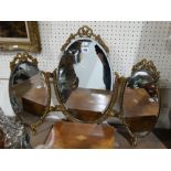 A Mid 20th Century Triple Dressing Mirror