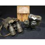 Two Cased Pairs Of Field Glasses Etc