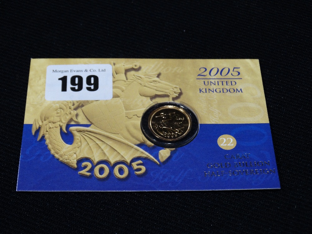 A 2005 Half Sovereign Within A Royal Mint Card Holder
