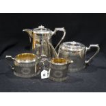 A Four Piece Silver Plated Tea Service