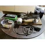 A Vintage Watch Makers Lathe, Together With Tools & Attachments