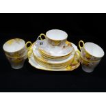 Sixteen Pieces Of Shelley China Yellow Flower Decorated Teaware, Pattern No 12574