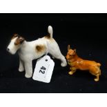 A Beswick Model Airedale Terrier, Together With A Royal Doulton Model Corgi