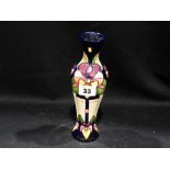 A Moorcroft Pottery Rennie Mackintosh Vase, Dated 2006, Red Dot Mark, 8" High