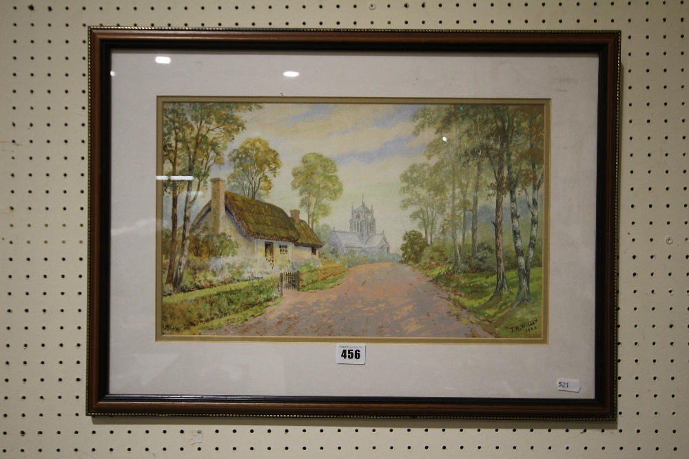 J.W Wilson, Watercolour, Thatched Cottage Scene, Signed & Dated 1944