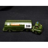 An Unboxed Corgi Toys Bedford Tractor Unit & Us Army Fuel Tanker Carriage
