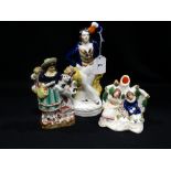 Three Staffordshire Pottery Figural Groups