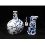 Two 20th Century Blue & White Transfer Decorated Jugs