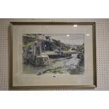 Keith Andrew, Watercolour, View Of Amlwch Port, Signed & Dated 1978, 13 X 20"