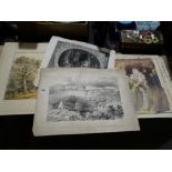 A Folder Of Mix Prints & Watercolours