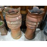 A Pair Of Edwardian Chimney Pots 36" High