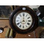 A Circular Dial Twin Weight Wall Clock
