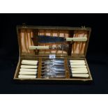 A Cased Set Of Fish Eaters & Servers